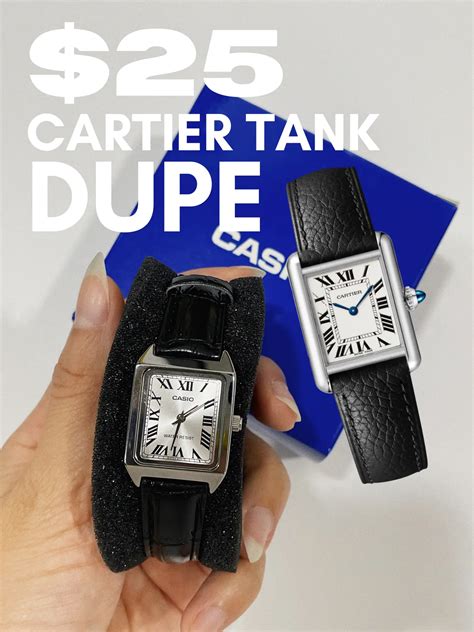 santos cartier dupe|casio cartier tank dupe.